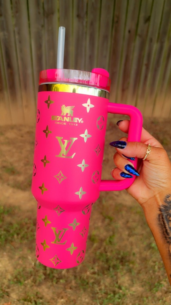 *instock* Pink Engraved Cup